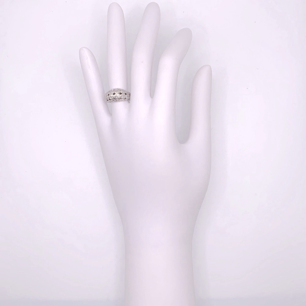 John Hardy Classic Chain Ring with Pave Diamonds - Picture 8 of 8